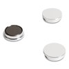 U Brands High-Intensity Board Magnets, Circles, Silver, 1.25, PK10 5163U00-12